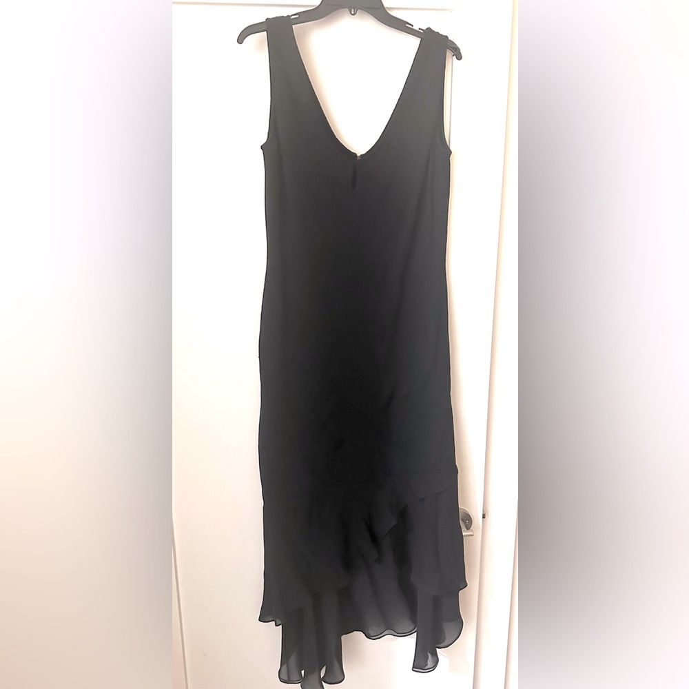 St. John Black Knit Maxi Dress